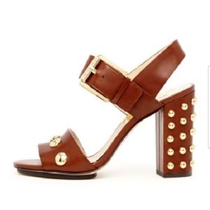Michael Kors Linden Mocha Bubble Stud sandals